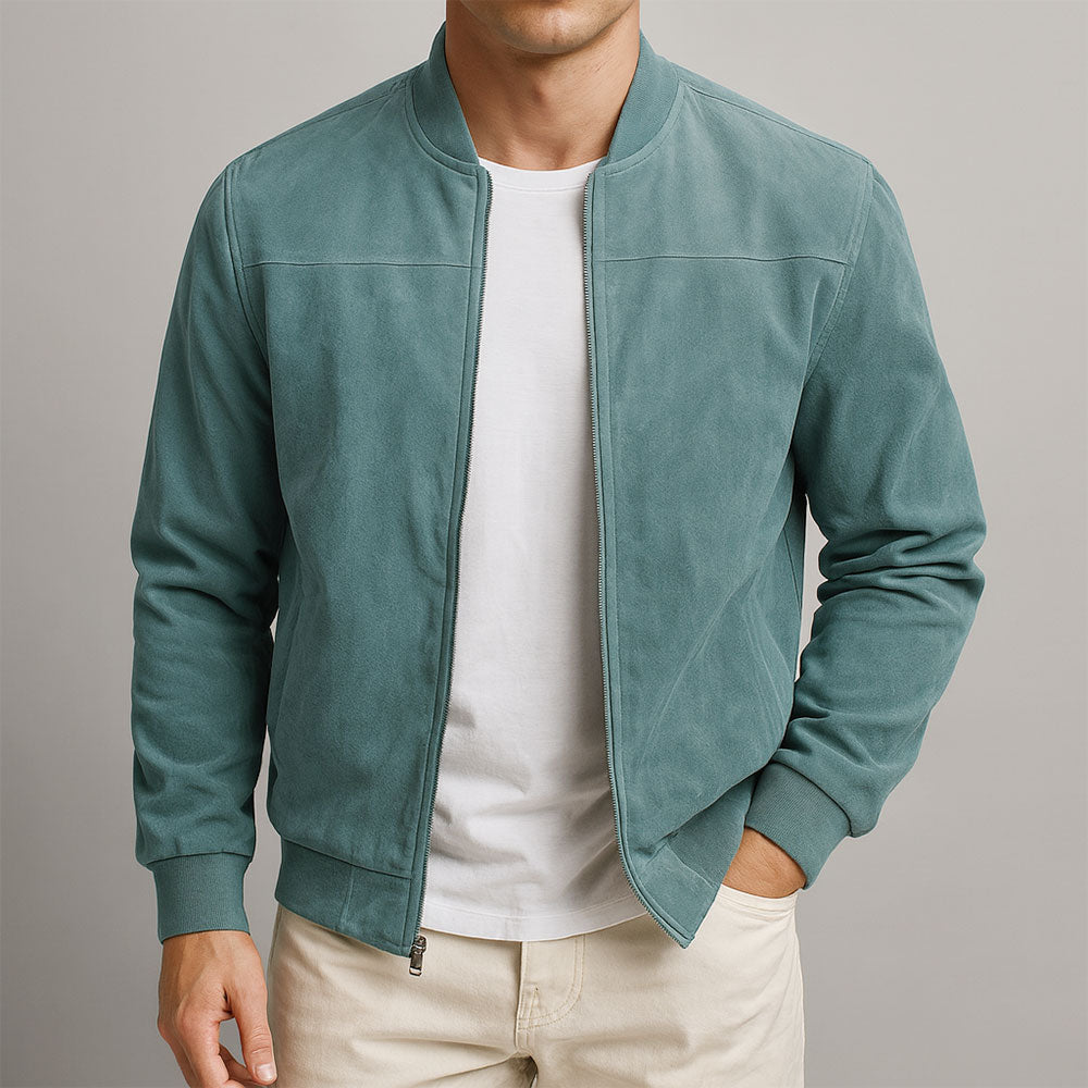 Caleb™ | Premium Suede Bomber Jacket