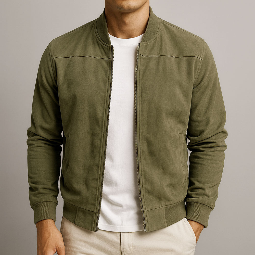 Caleb™ | Premium Suede Bomber Jacket