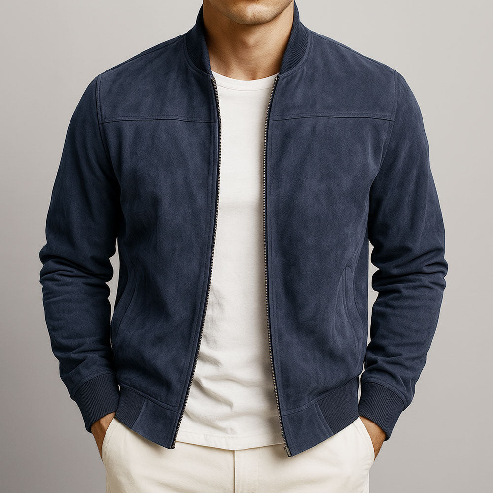 Caleb™ | Premium Suede Bomber Jacket