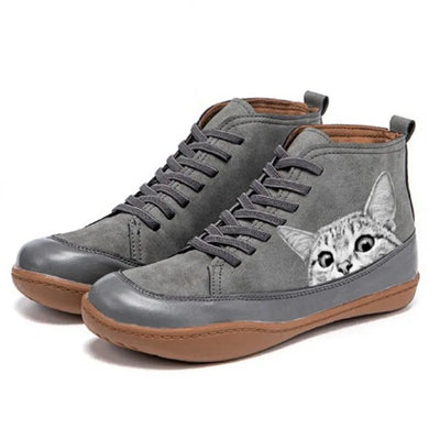 Harper™ | Leather ankle boots for cat lovers