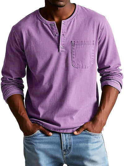 Thomas™ | Vintage Long-Sleeved Henley Shirt