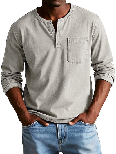 Thomas™ | Vintage Long-Sleeved Henley Shirt