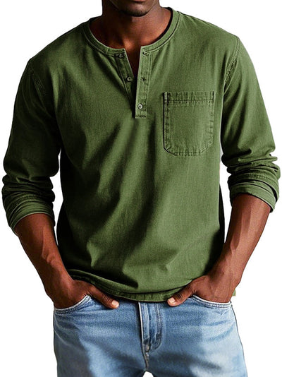 Thomas™ | Vintage Long-Sleeved Henley Shirt