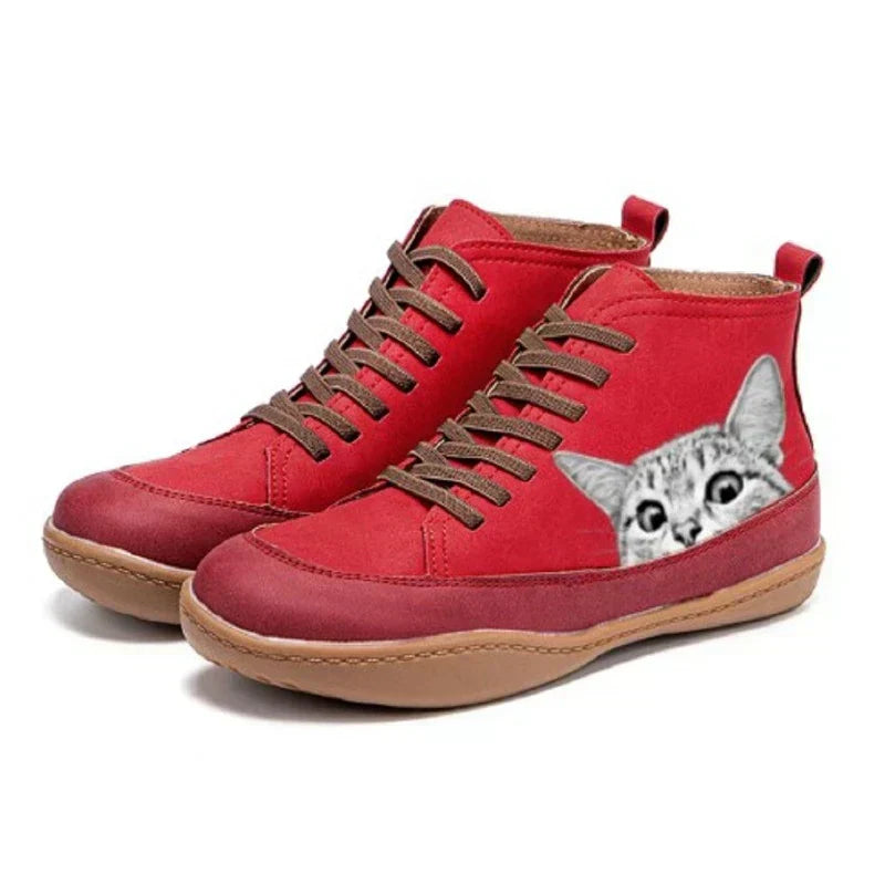 Harper™ | Leather ankle boots for cat lovers
