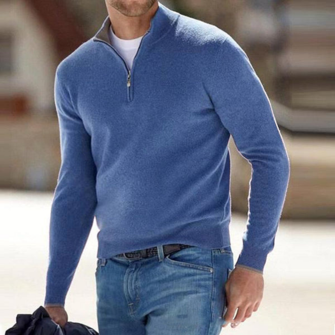 James™ | Comfortable zip-up sweater