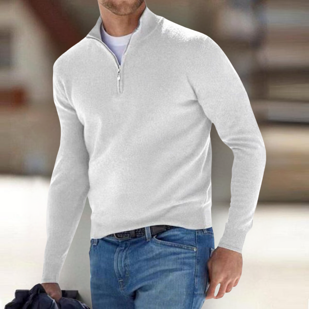 James™ | Comfortable zip-up sweater
