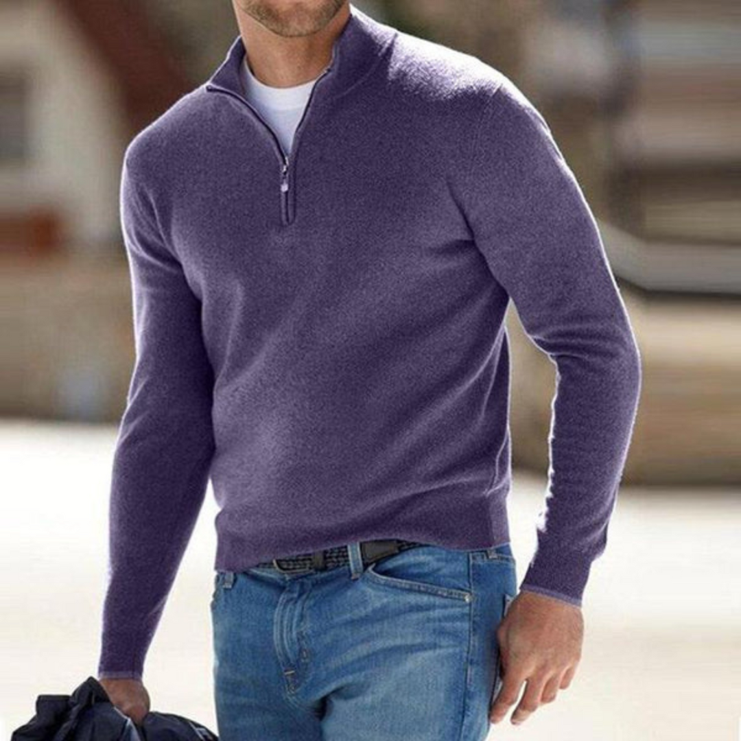 James™ | Comfortable zip-up sweater