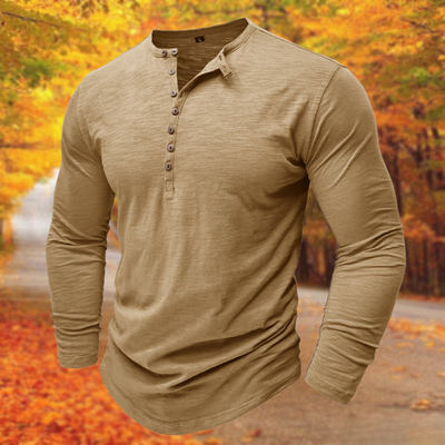 Charlie™ | Long-sleeved Henley Shirt