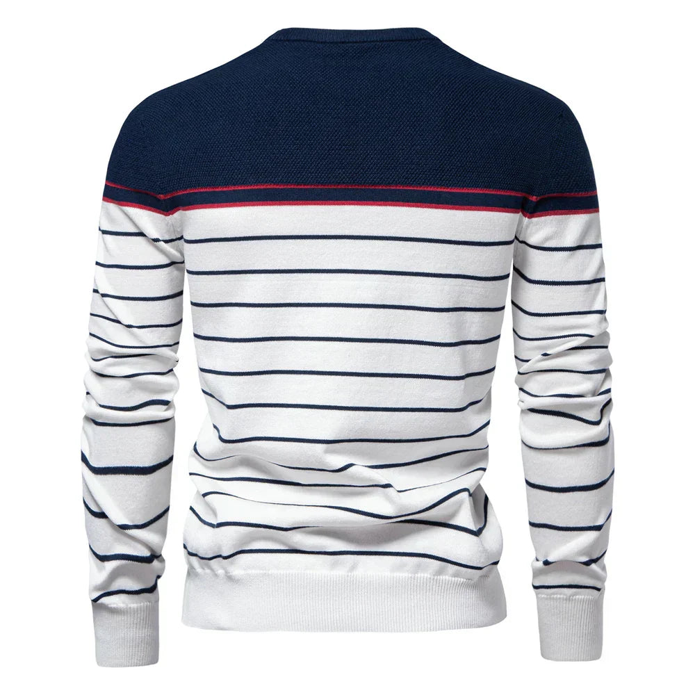 Dominic | Men's Sweater with Striped Pattern