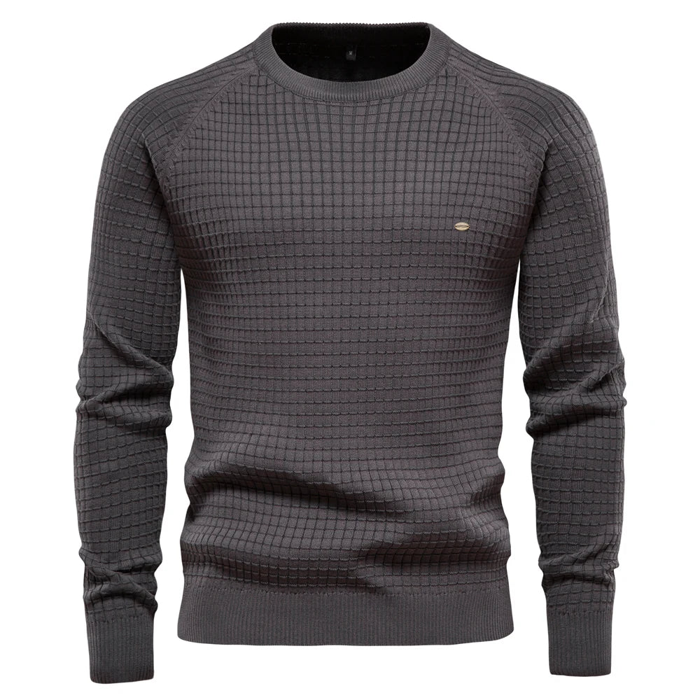Samuel | Men's Sweater with Check Pattern