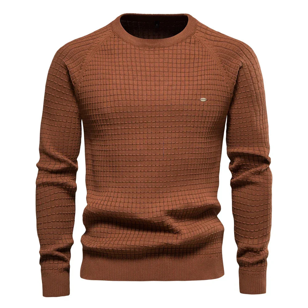 Samuel | Men's Sweater with Check Pattern
