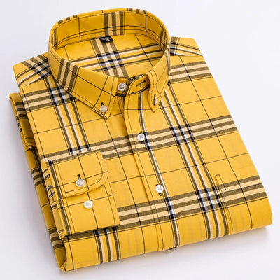 Ryan™ | Classic Checkered Men's Long Sleeve Shirt