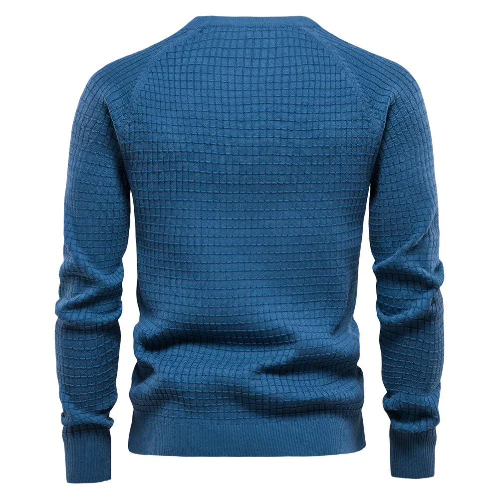 Samuel | Men's Sweater with Check Pattern