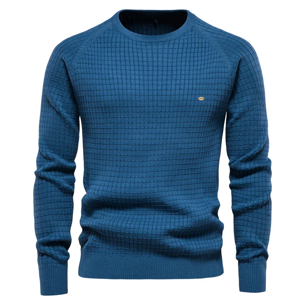 Samuel | Men's Sweater with Check Pattern
