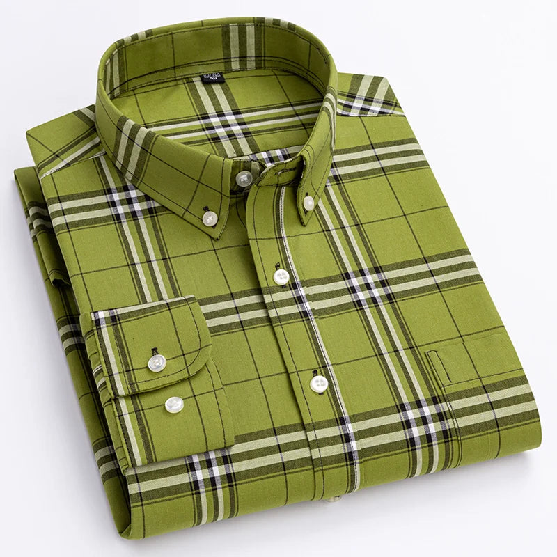 Ryan™ | Classic Checkered Men's Long Sleeve Shirt