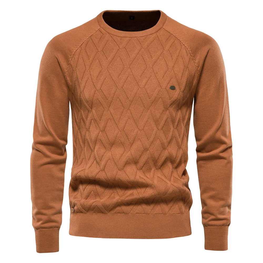 Travis | Men's Sweater with Check Pattern