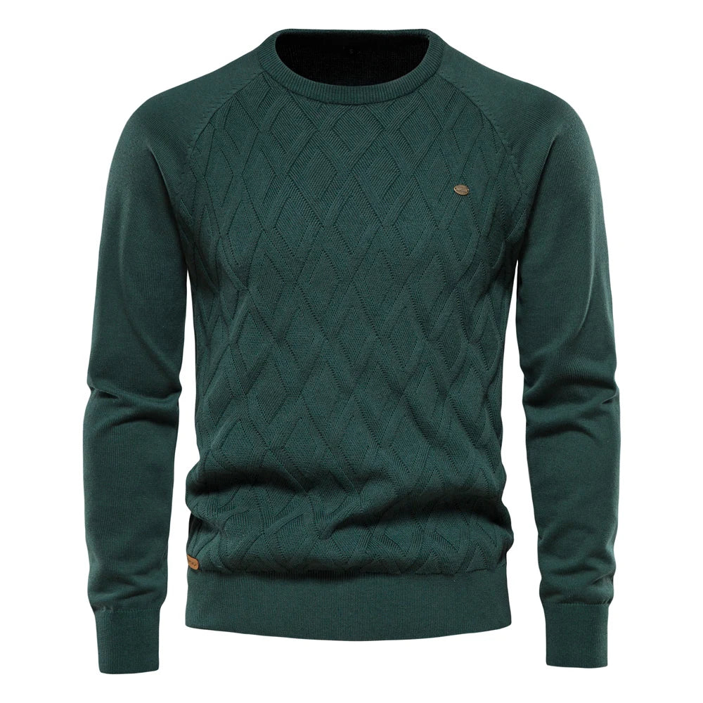 Travis | Men's Sweater with Check Pattern