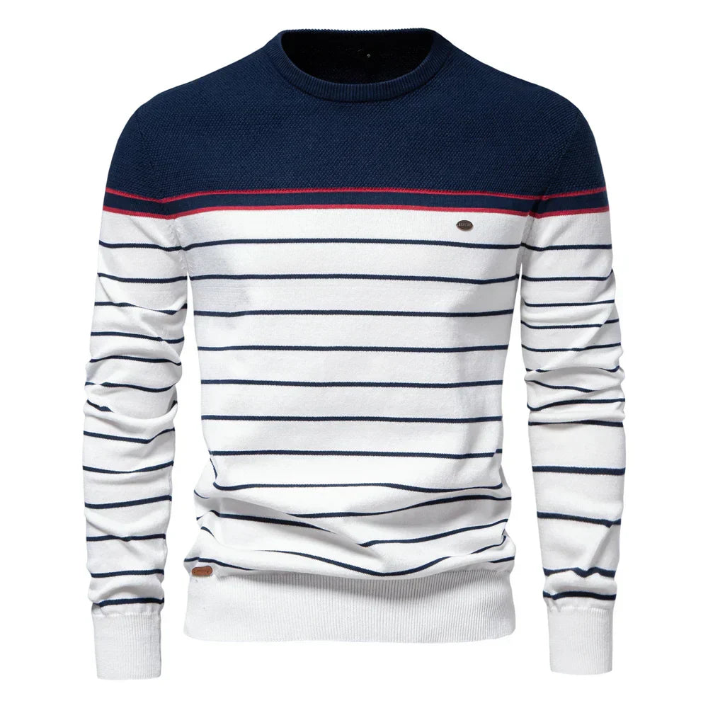 Dominic | Men's Sweater with Striped Pattern