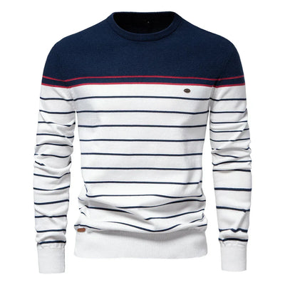 Dominic | Men's Sweater with Striped Pattern