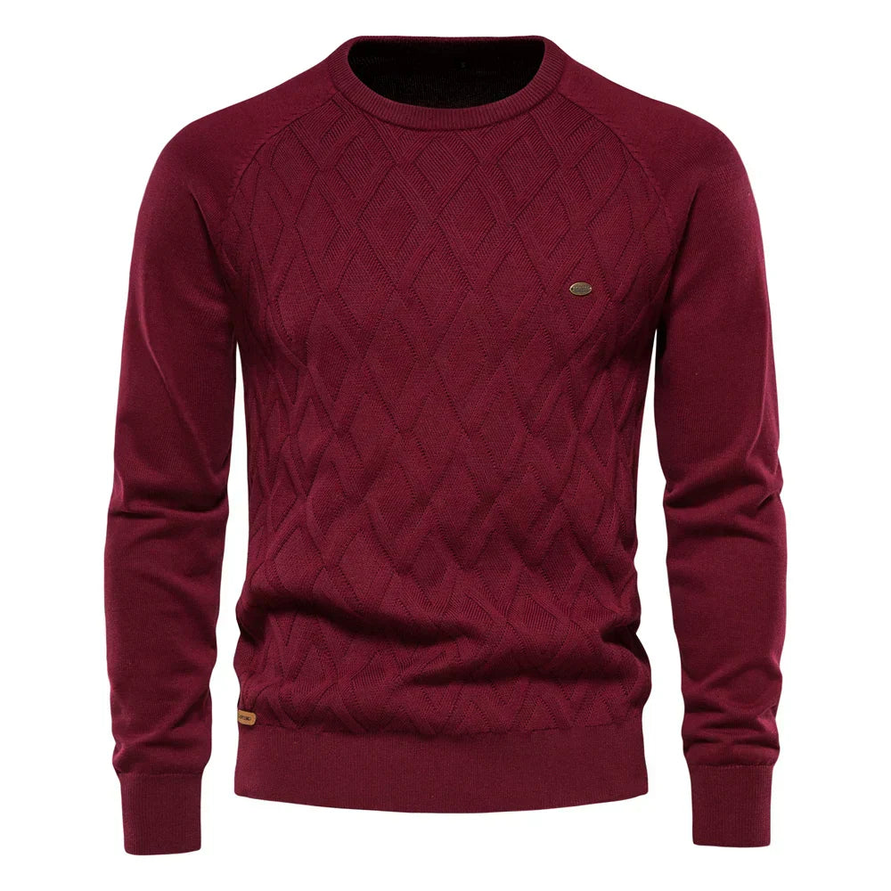 Travis | Men's Sweater with Check Pattern