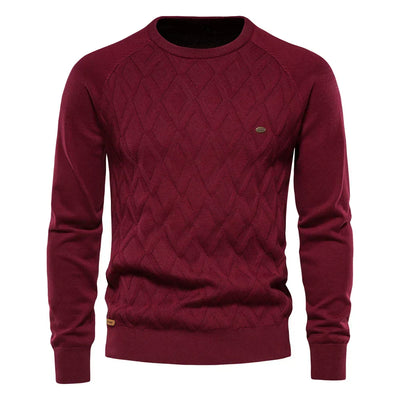 Travis | Men's Sweater with Check Pattern