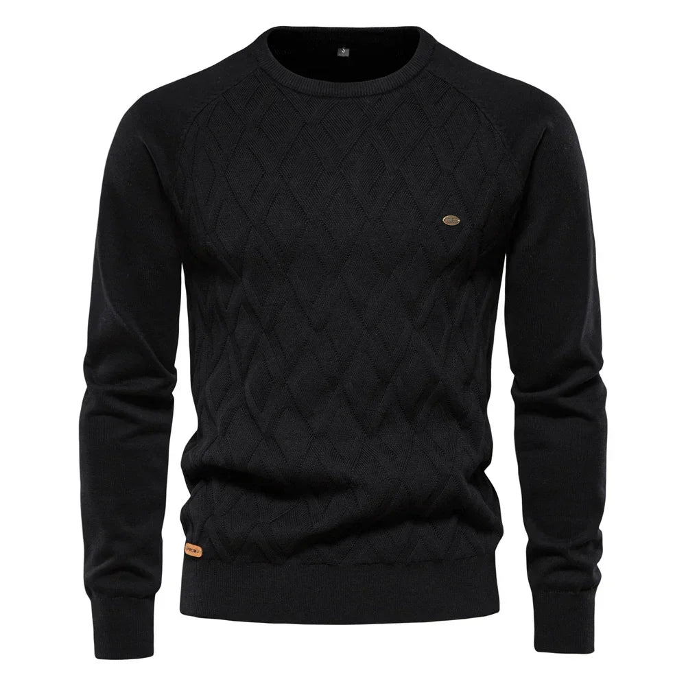 Travis | Men's Sweater with Check Pattern