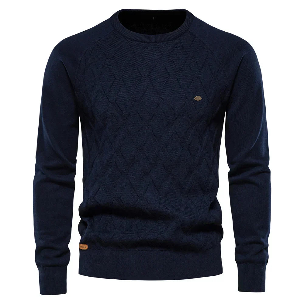 Travis | Men's Sweater with Check Pattern