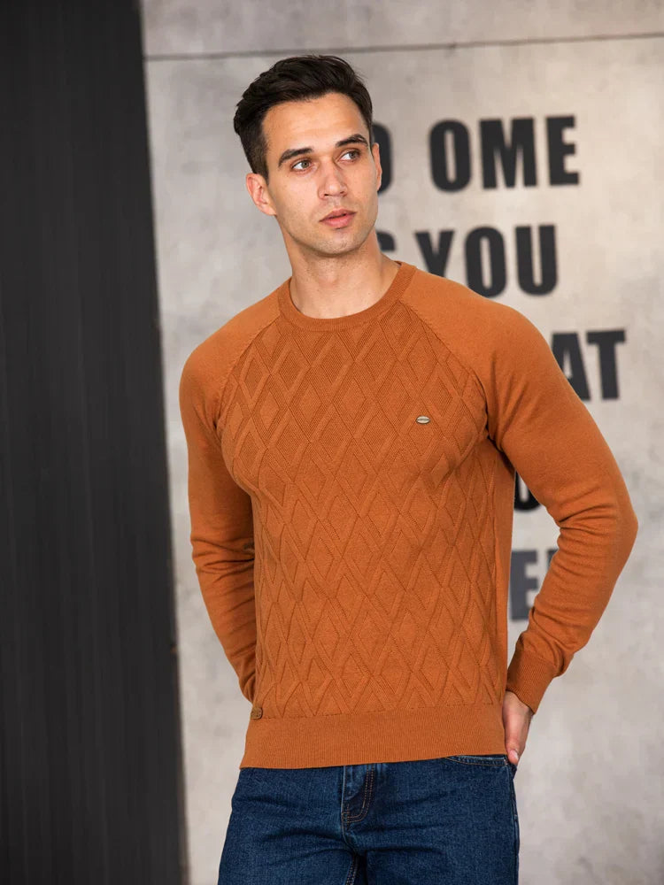 Travis | Men's Sweater with Check Pattern