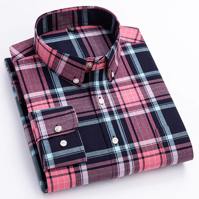 Ryan™ | Classic Checkered Men's Long Sleeve Shirt