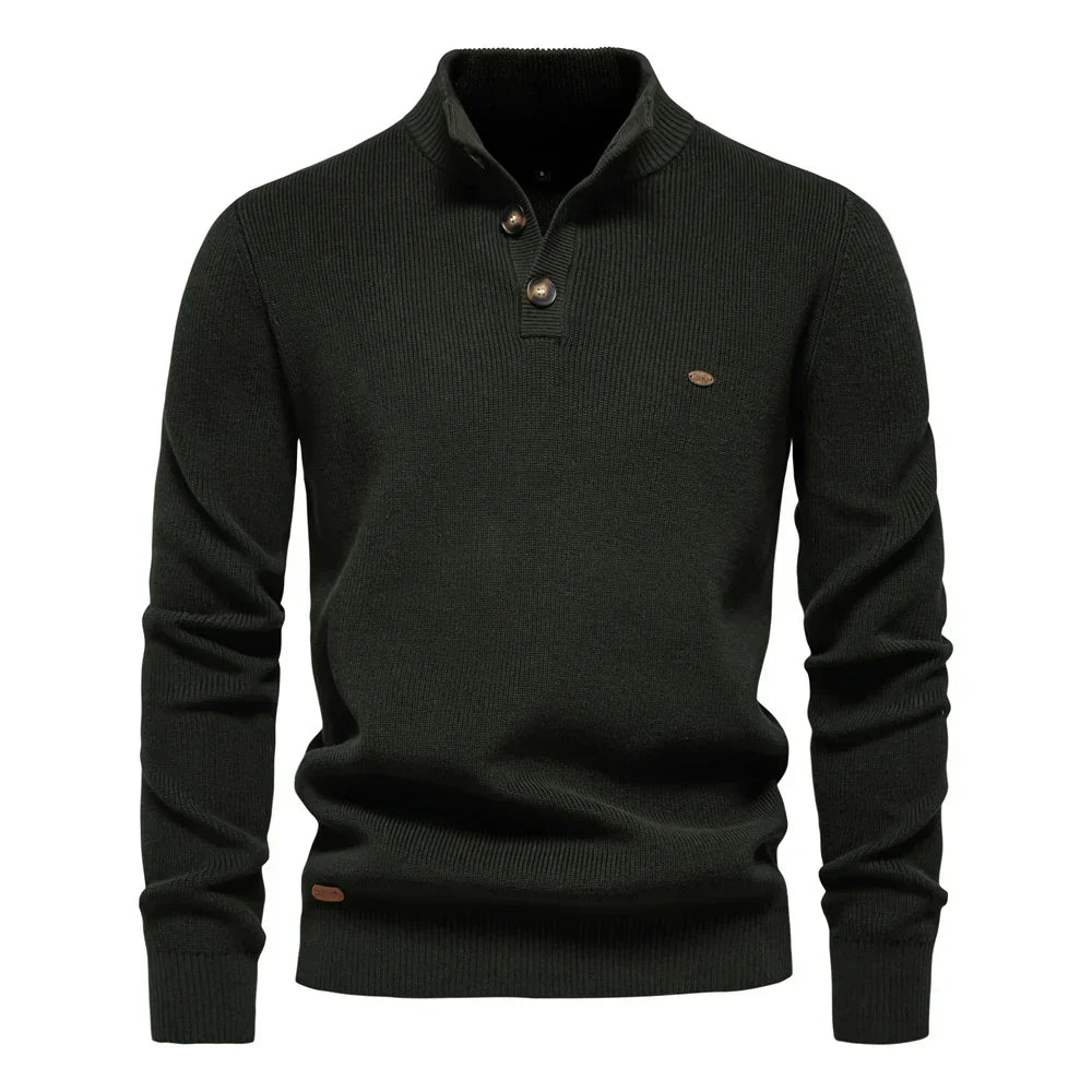 Maxwell | Men's Sweater with Button Design