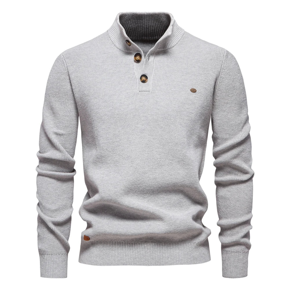 Maxwell | Men's Sweater with Button Design