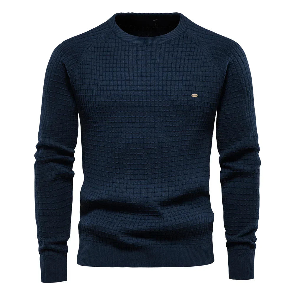 Samuel | Men's Sweater with Check Pattern