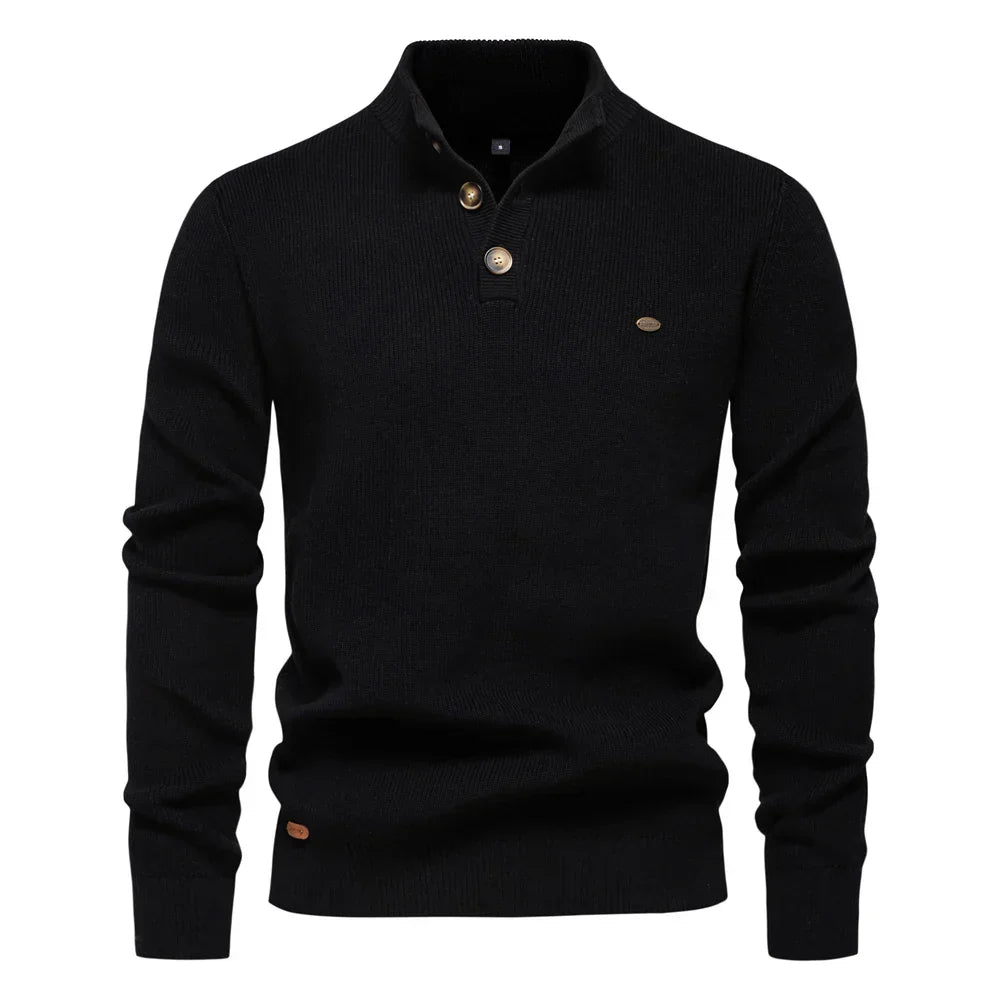 Maxwell | Men's Sweater with Button Design