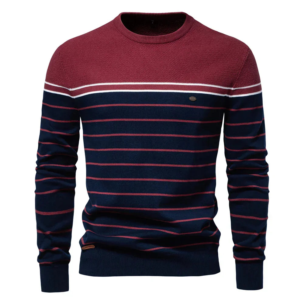 Dominic | Men's Sweater with Striped Pattern