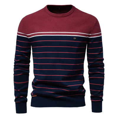 Dominic | Men's Sweater with Striped Pattern