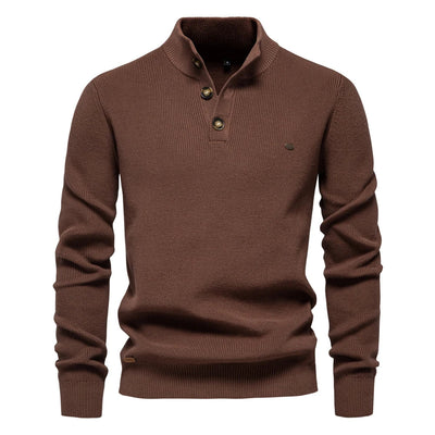 Maxwell | Men's Sweater with Button Design