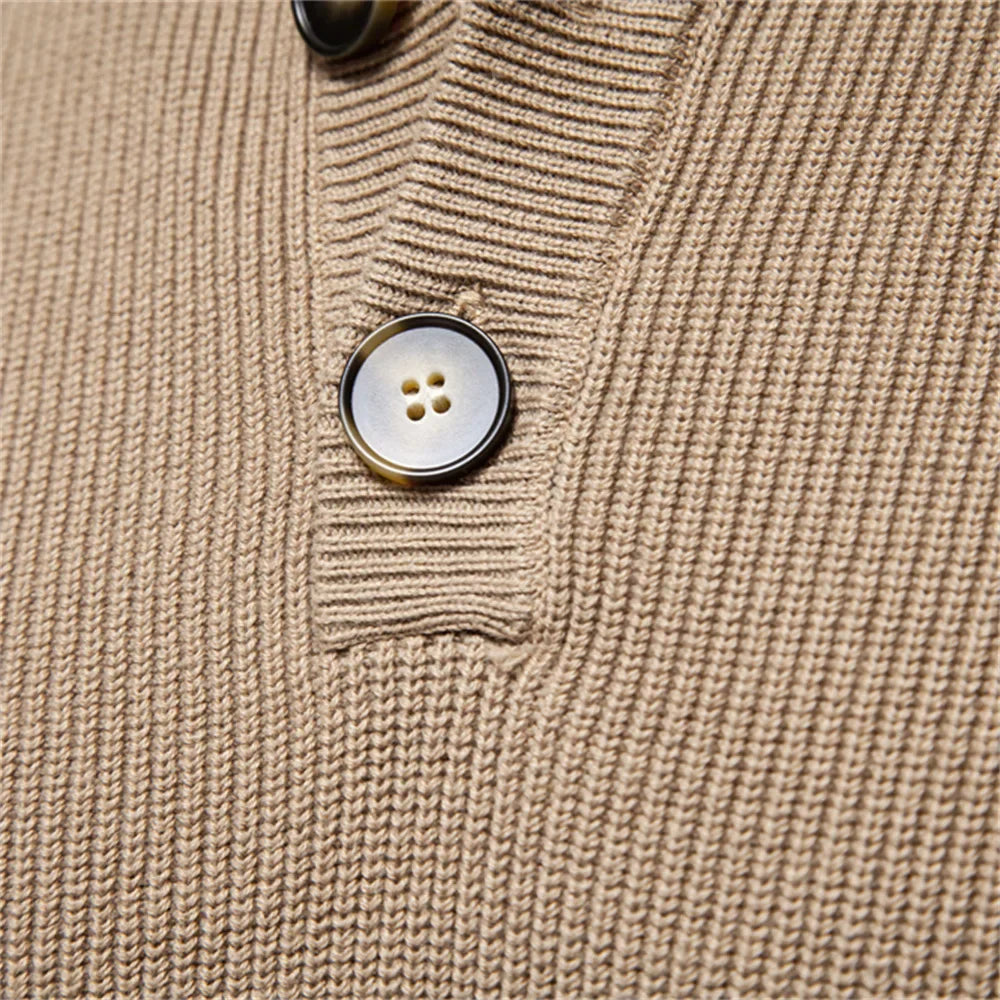 Maxwell | Men's Sweater with Button Design