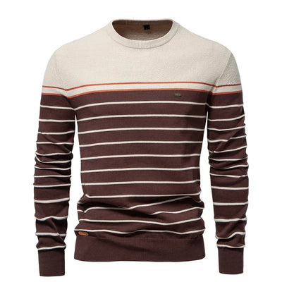 Dominic | Men's Sweater with Striped Pattern