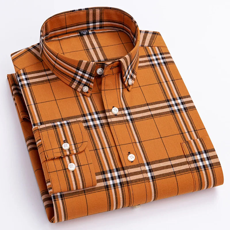Ryan™ | Classic Checkered Men's Long Sleeve Shirt