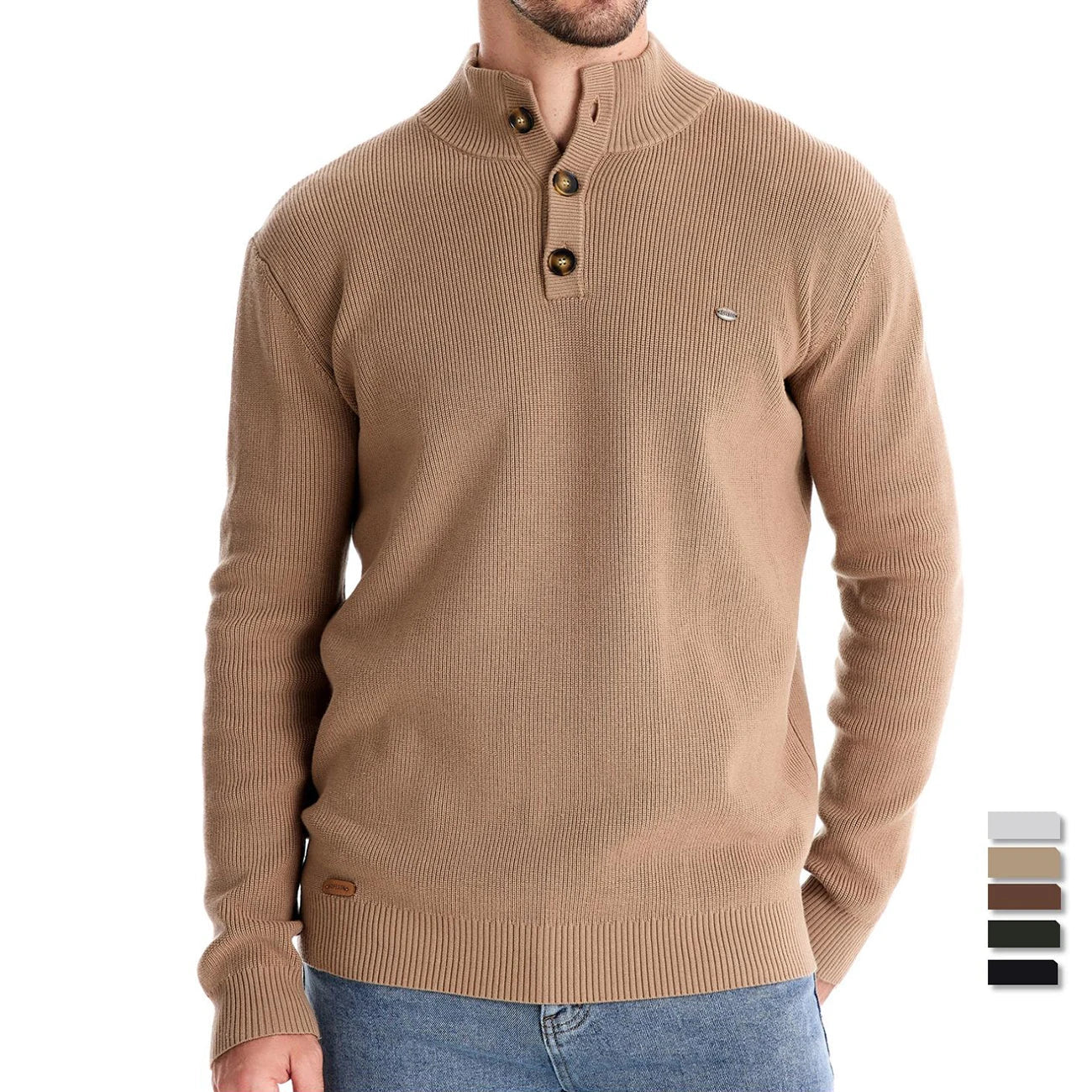 Maxwell | Men's Sweater with Button Design