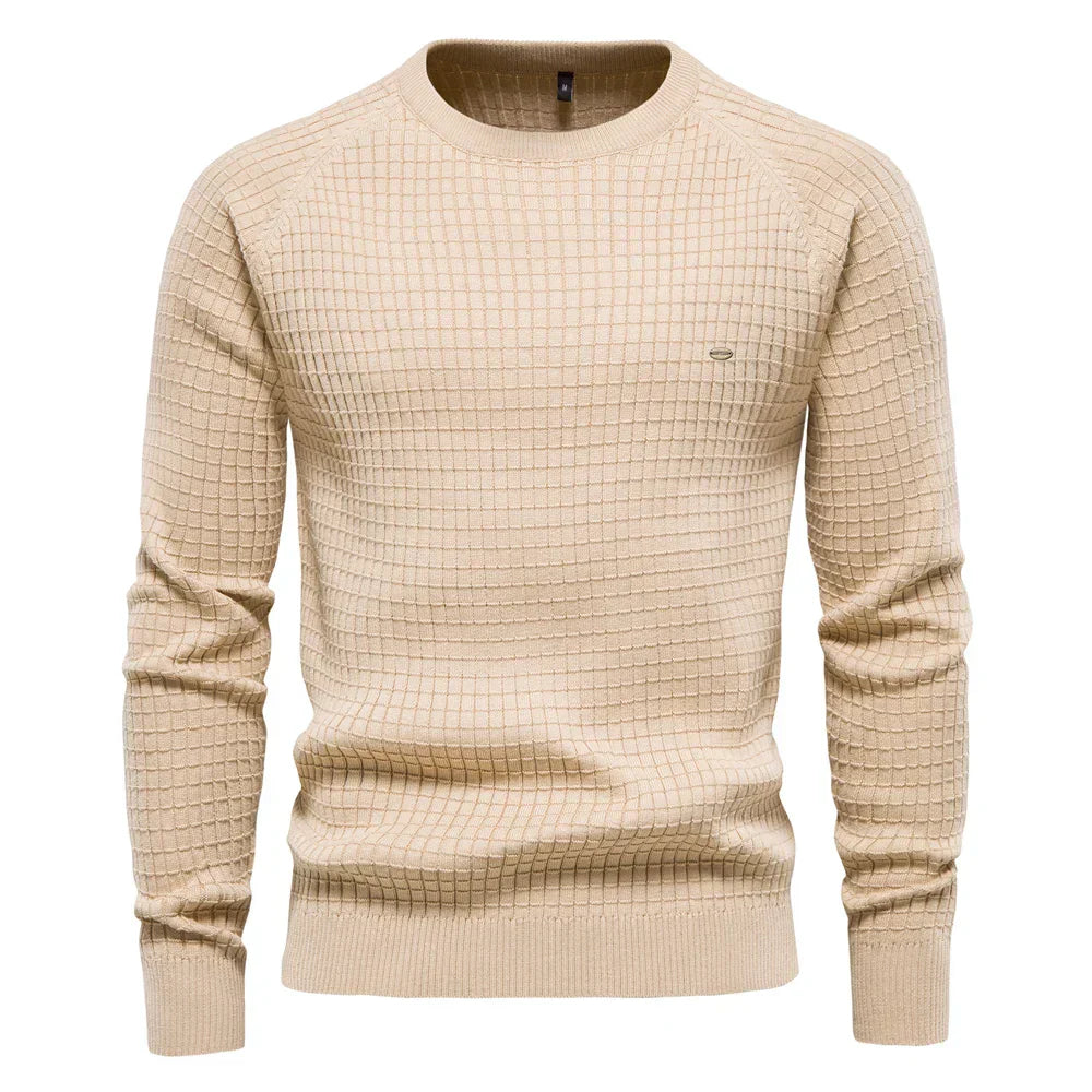 Samuel | Men's Sweater with Check Pattern