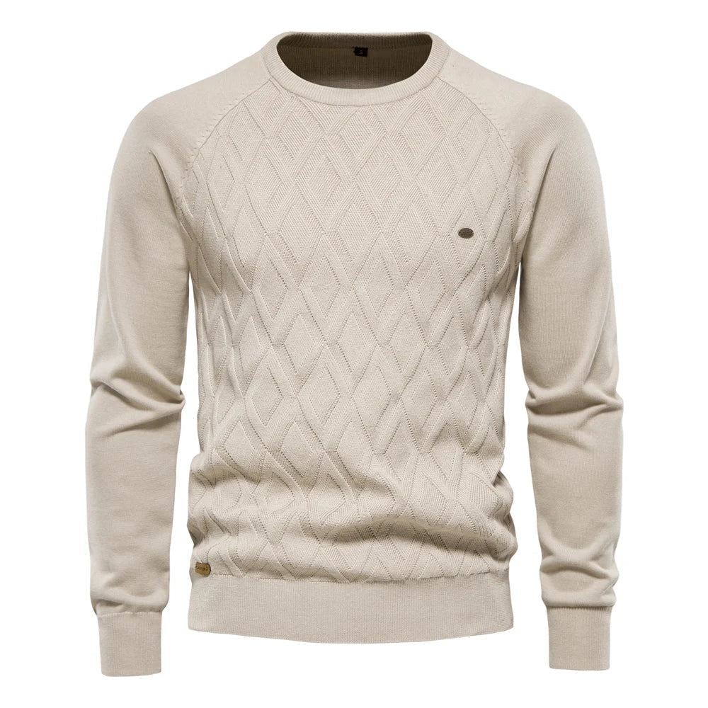 Travis | Men's Sweater with Check Pattern
