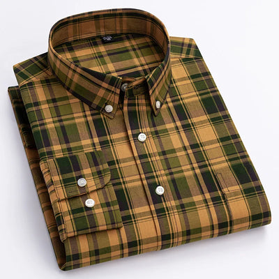 Ryan™ | Classic Checkered Men's Long Sleeve Shirt