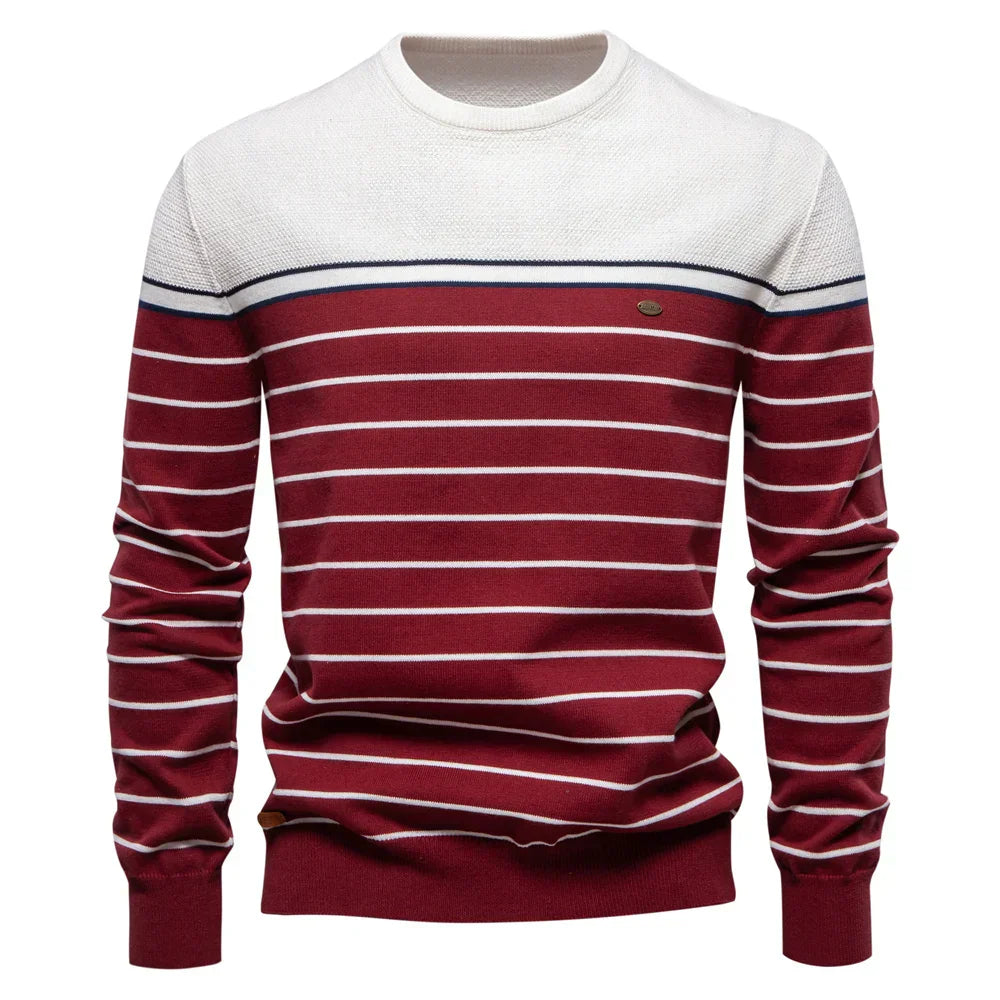 Dominic | Men's Sweater with Striped Pattern