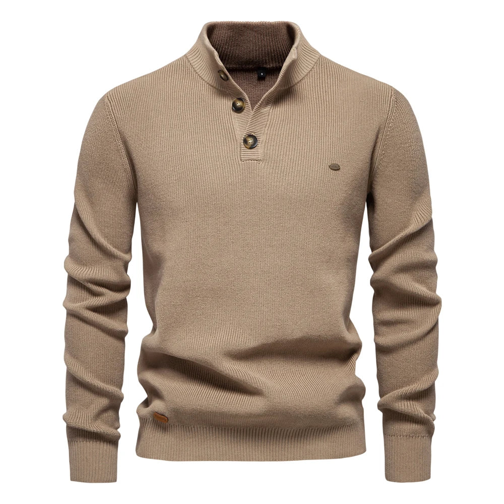 Maxwell | Men's Sweater with Button Design