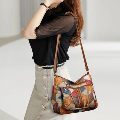 Solara™ | Mosaic leather handbag