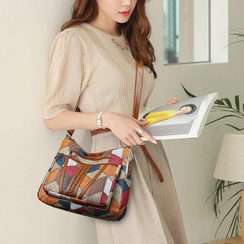 Solara™ | Mosaic leather handbag