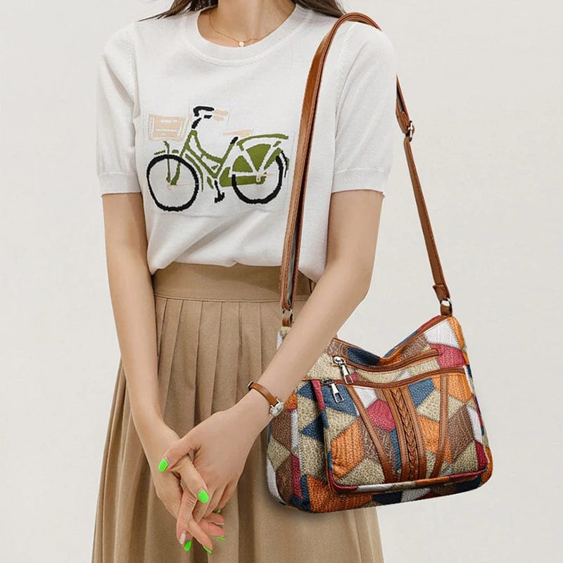Solara™ | Mosaic leather handbag