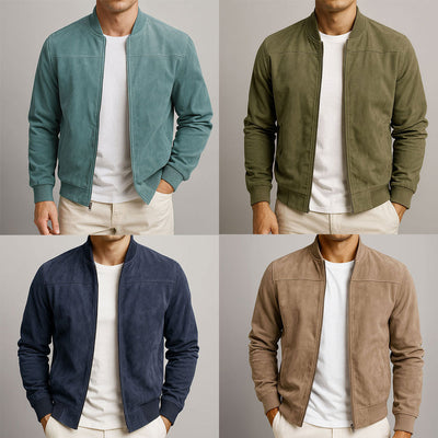 Caleb™ | Premium Suede Bomber Jacket
