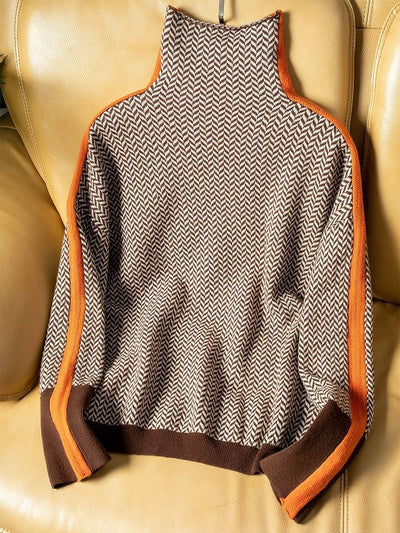 Julie™ | Turtleneck sweater with eye-catching stripes